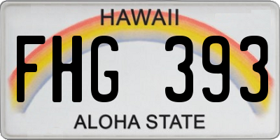 HI license plate FHG393