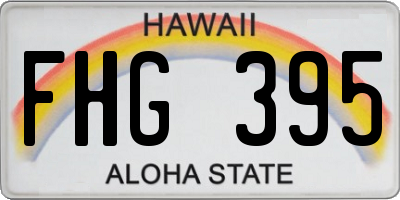 HI license plate FHG395