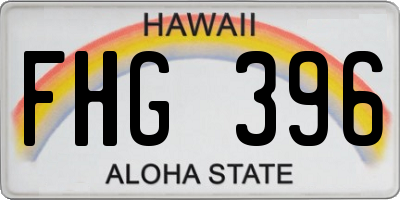 HI license plate FHG396