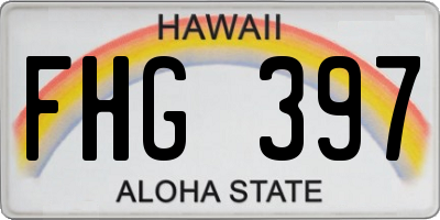 HI license plate FHG397