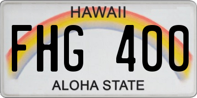 HI license plate FHG400