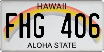 HI license plate FHG406