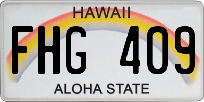 HI license plate FHG409