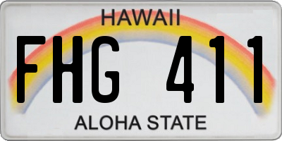 HI license plate FHG411