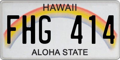 HI license plate FHG414