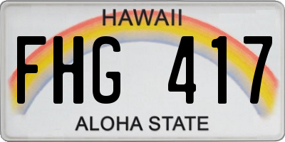 HI license plate FHG417