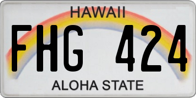 HI license plate FHG424