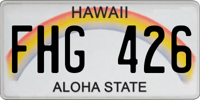 HI license plate FHG426