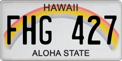 HI license plate FHG427
