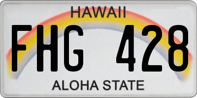 HI license plate FHG428