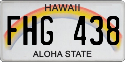 HI license plate FHG438