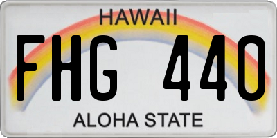 HI license plate FHG440