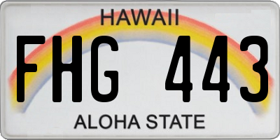 HI license plate FHG443