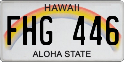 HI license plate FHG446