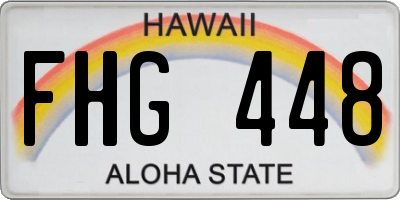 HI license plate FHG448