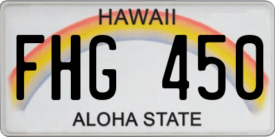 HI license plate FHG450