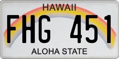 HI license plate FHG451