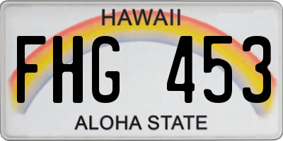 HI license plate FHG453