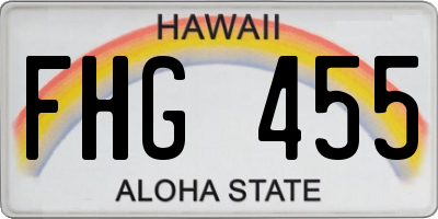 HI license plate FHG455