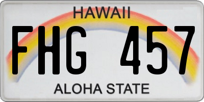 HI license plate FHG457