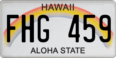 HI license plate FHG459