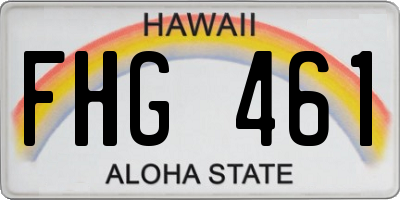 HI license plate FHG461