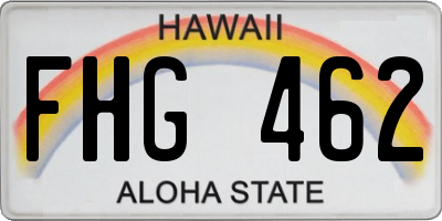 HI license plate FHG462