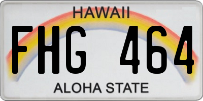 HI license plate FHG464