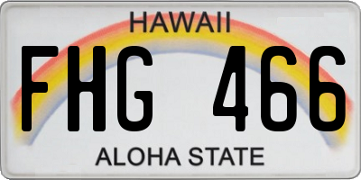 HI license plate FHG466