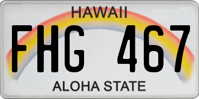 HI license plate FHG467