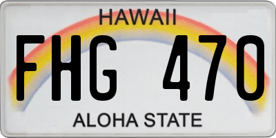 HI license plate FHG470