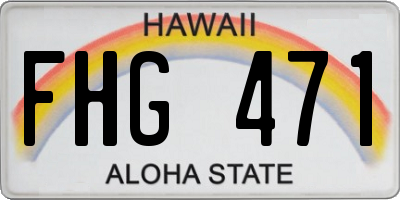 HI license plate FHG471