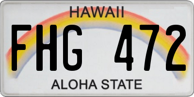 HI license plate FHG472
