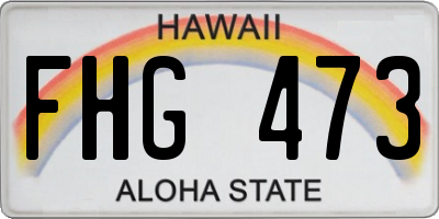 HI license plate FHG473