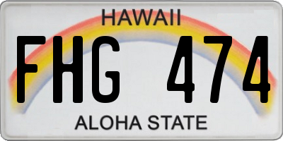 HI license plate FHG474