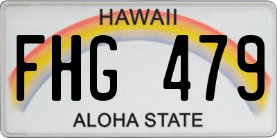 HI license plate FHG479