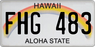 HI license plate FHG483