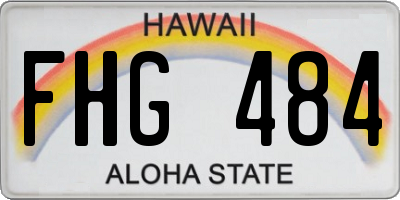 HI license plate FHG484