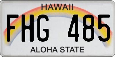 HI license plate FHG485