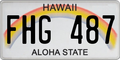 HI license plate FHG487