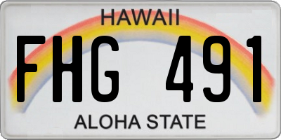 HI license plate FHG491