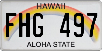 HI license plate FHG497