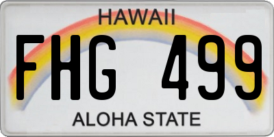 HI license plate FHG499