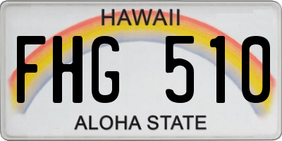 HI license plate FHG510