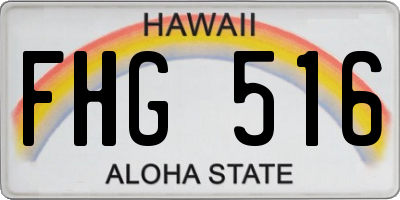 HI license plate FHG516