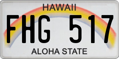 HI license plate FHG517