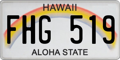 HI license plate FHG519