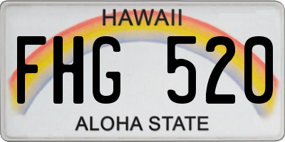 HI license plate FHG520