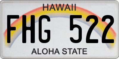 HI license plate FHG522
