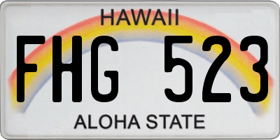 HI license plate FHG523
